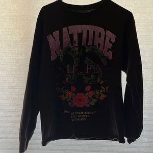 Pacsun Large Brown Long Tee/ No Damages